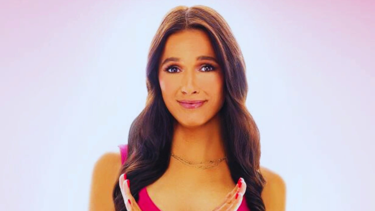 Headshot of Deanne Black smiling against a pink background promoting TLC’s ‘Virgins’ show.