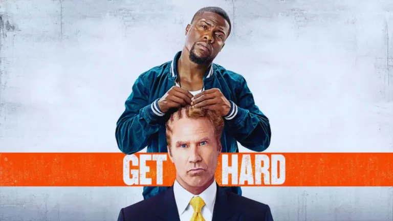 Kevin Hart and Will Ferrell in Get Hard poster promoting the comedy film.
