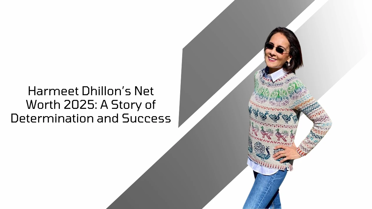 Harmeet Dhillon smiling in casual outfit, Harmeet Dhillon’s Net Worth 2025 success story graphic