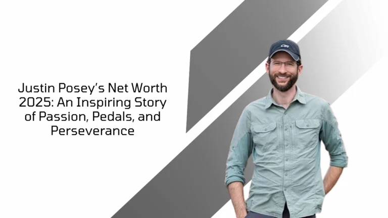 Justin Posey smiling in casual outfit with cap, featured in Justin Posey’s Net Worth 2025 article banner.