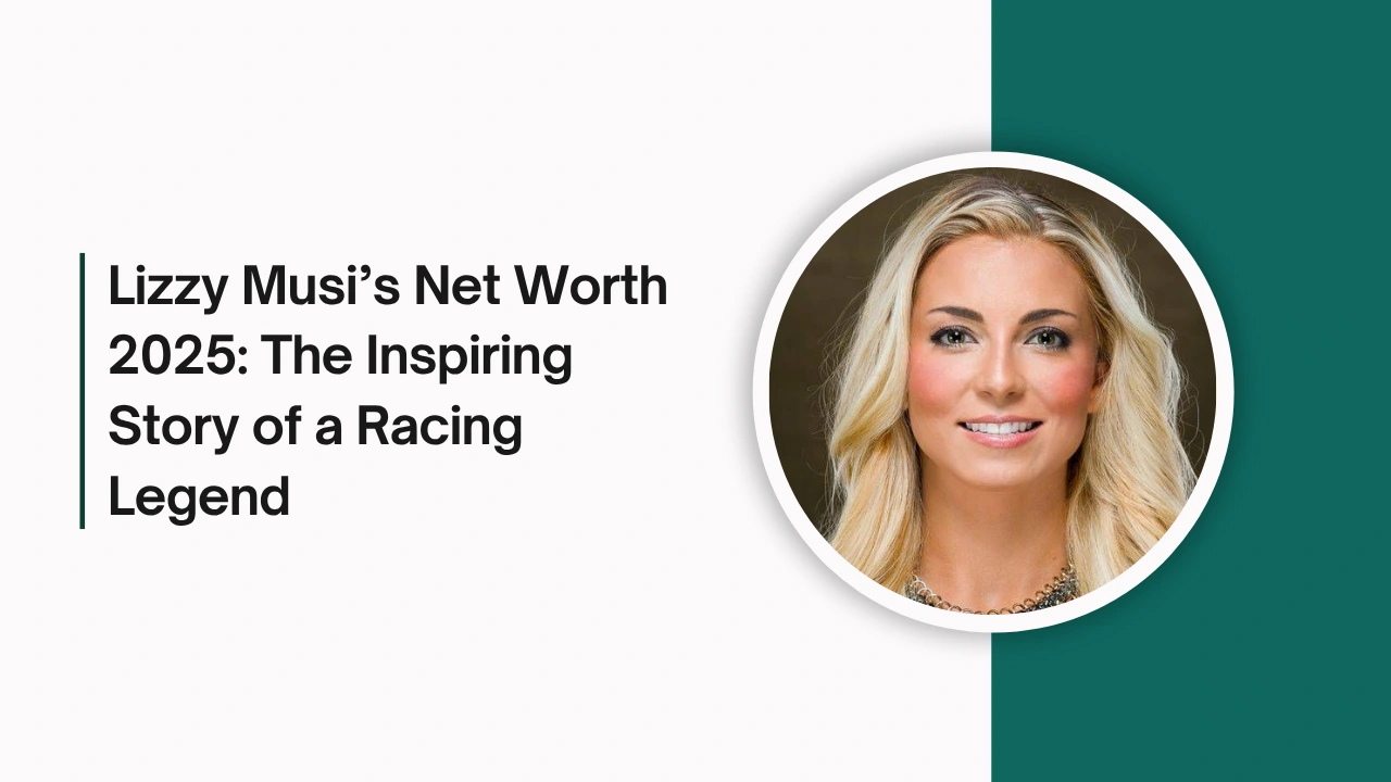 Lizzy Musi smiling portrait with blonde hair, representing her inspiring racing career and net worth.