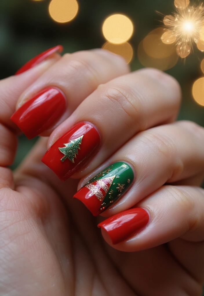 25 Festive Christmas Nail Ideas to Try This Holiday Season - 1. Classic Red and Green