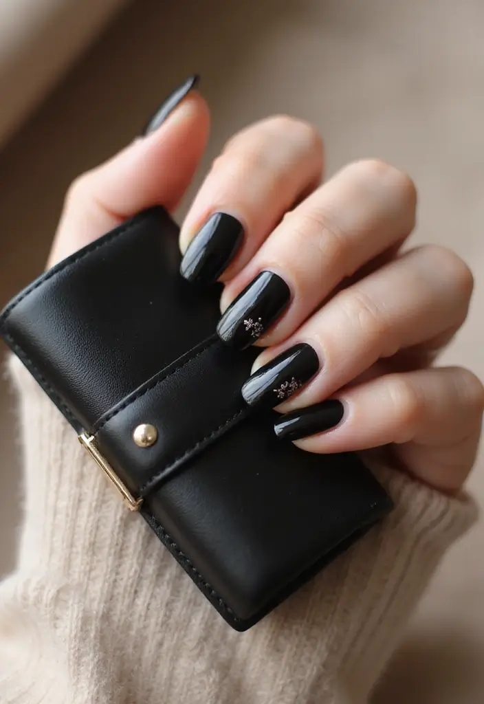 27 Classy Black Nail Ideas That Work Beyond Halloween - 1. Classic Black Gloss