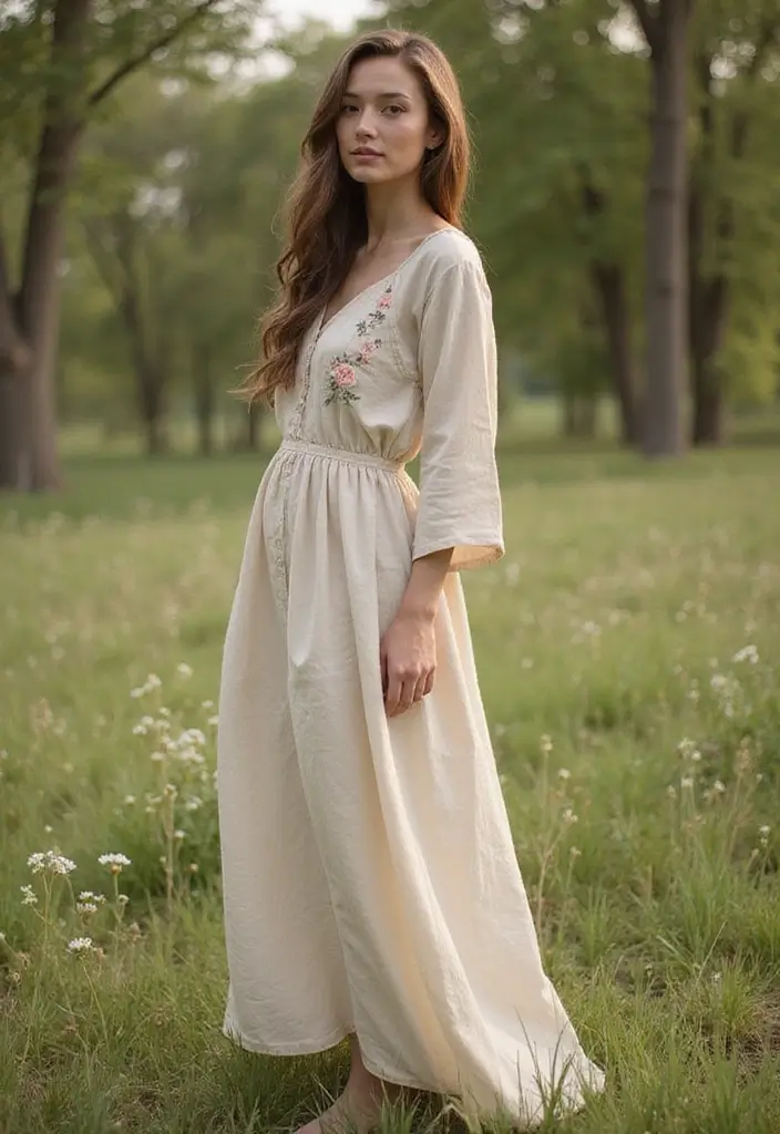 28 Elegant Long Dress Outfits for a Pinterest-Worthy Look - 1. Eco-Friendly Elegance