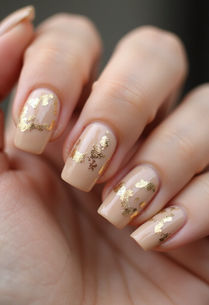 28 Party-Ready Metallic Nail Styles to Celebrate New Year’s in Style! - 1. Glittering Gold Foil