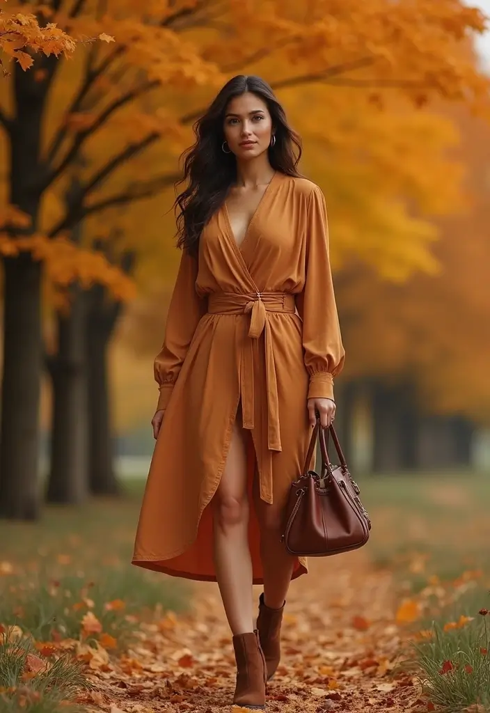 29 Stunning Fall Dresses That Will Upgrade Your Wardrobe - 1. Wrap It Up